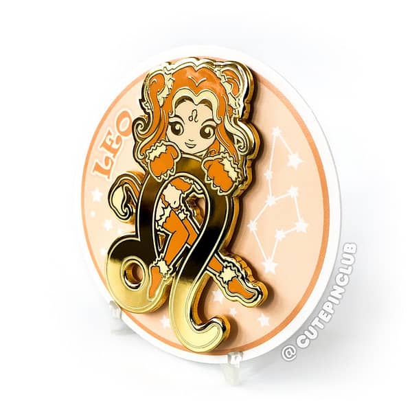Leo AstroGal Hard Enamel Pin Horoscope Astrology From CutePinClub