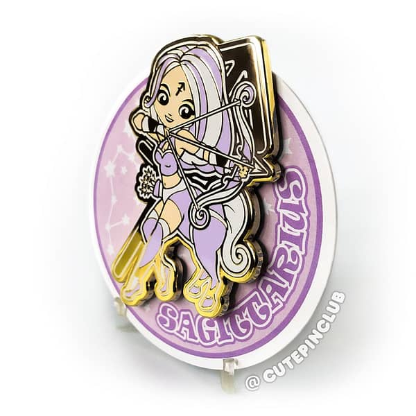 Sagittarius AstroGal Hard Enamel Pin Horoscope Astrology From CutePinClub