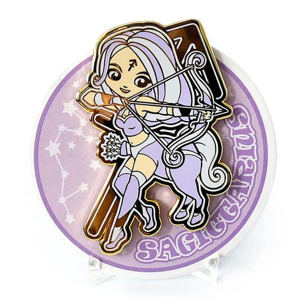 Sagittarius AstroGal Hard Enamel Pin Horoscope Astrology From CutePinClub