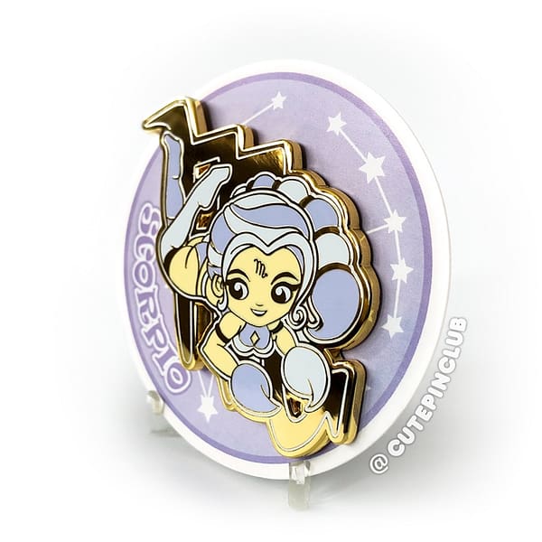 Scorpio AstroGal Hard Enamel Pin Horoscope Astrology From CutePinClub