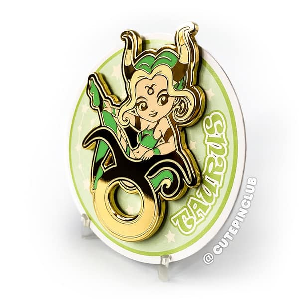 Taurus AstroGal Hard Enamel Pin Horoscope Astrology From CutePinClub