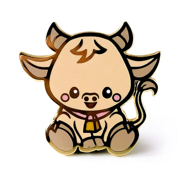 Chinese Zodiac Baby Ox Hard Enamel Pin From CutePinClub