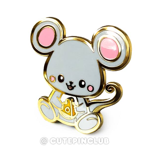 Chinese Zodiac Baby Rat Hard Enamel Pin From CutePinClub