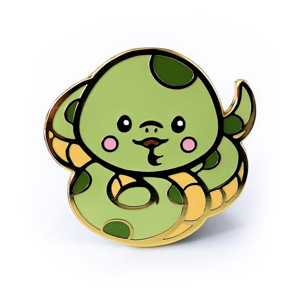 Chinese Zodiac Baby Snake Hard Enamel Pin From CutePinClub