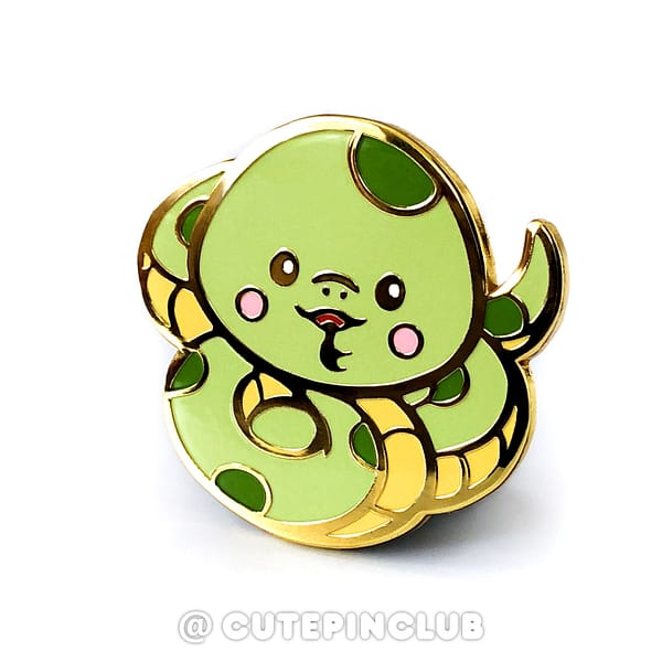 Chinese Zodiac Baby Snake Hard Enamel Pin From CutePinClub
