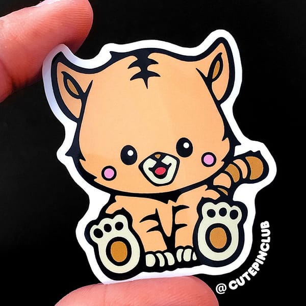 Chinese Zodiac Baby Vinyl Sticker Tiger