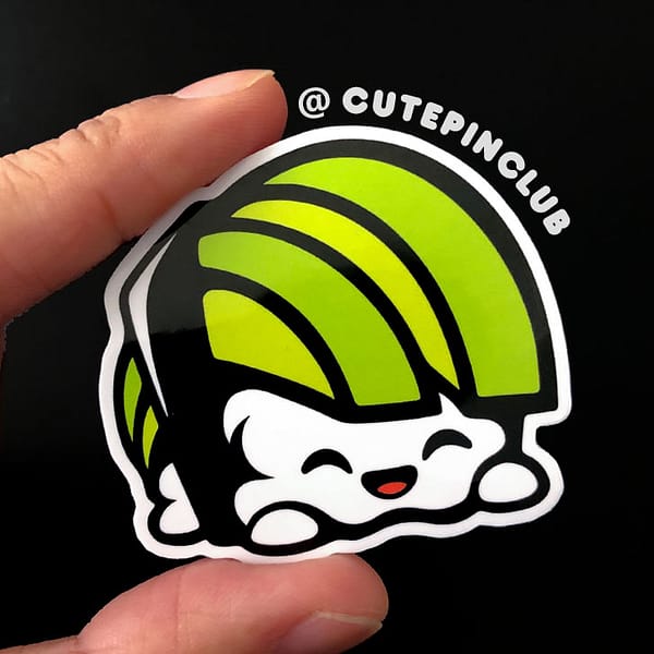 Yummy Sushi Avocado Vinyl Sticker