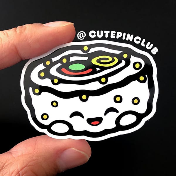 Yummy Sushi California Roll Vinyl Sticker