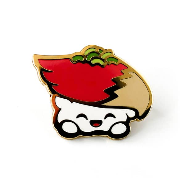 Yummy Sushi Hokkigai Hard Enamel Pin From CutePinClub