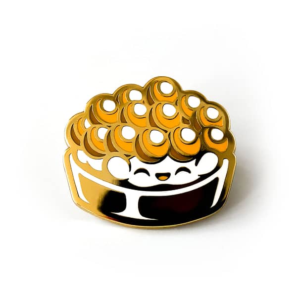 Yummy Sushi Ikura Hard Enamel Pin From CutePinClub