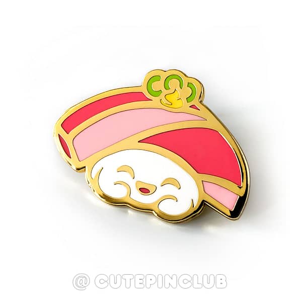 Yummy Sushi Maguro Hard Enamel Pin From CutePinClub