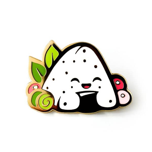 Yummy Sushi Onigiri Hard Enamel Pin From CutePinClub