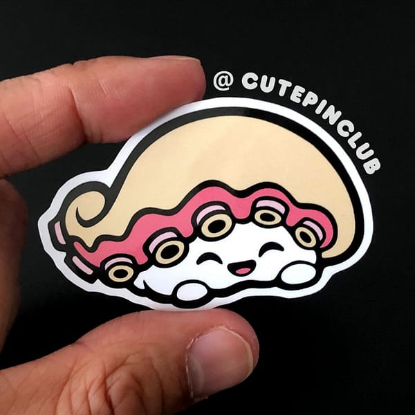 Yummy Sushi Tako Vinyl Stickers