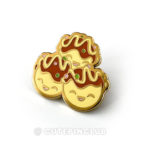 Yummy Sushi Takoyaki Hard Enamel Pin From CutePinClub