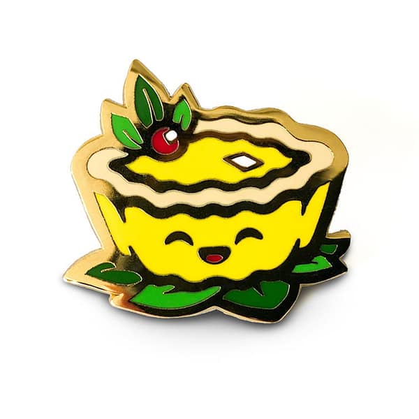 Egg Custard Tart Dim Sum Hard Enamel Pin