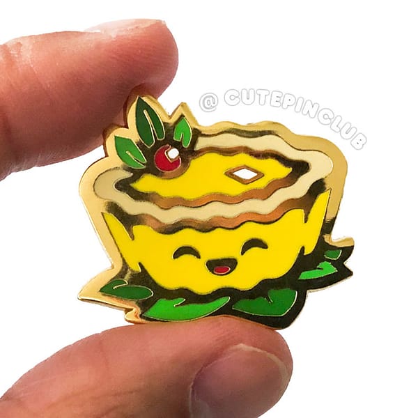 Egg Custard Tart Dim Sum Hard Enamel Pin