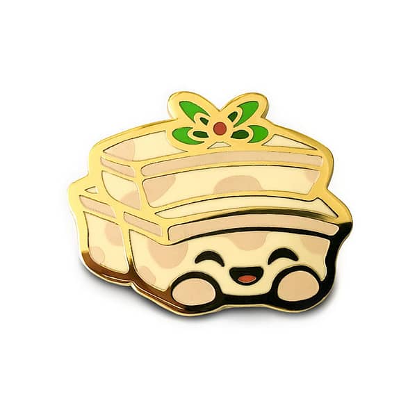 Fried Turnip Cake Dim Sum Hard Enamel Pin