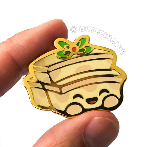 Fried Turnip Cake Dim Sum Hard Enamel Pin