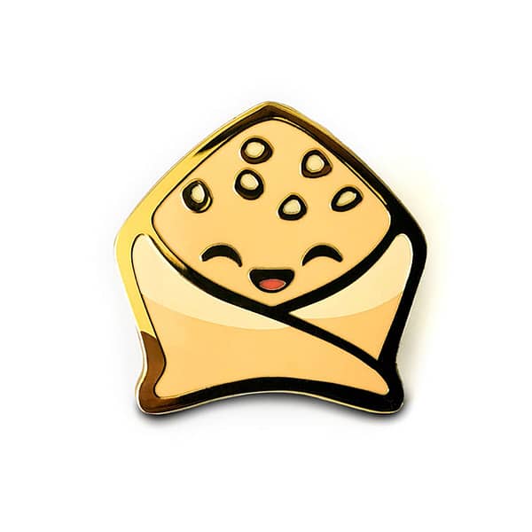 Fried Wonton Dim Sum Hard Enamel Pin