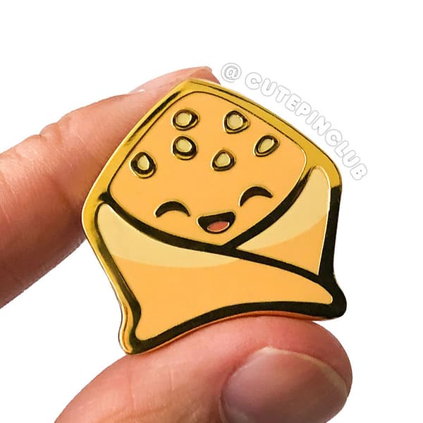 Fried Wonton Dim Sum Hard Enamel Pin