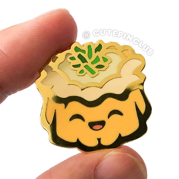 Open Shrimp Dumpling Dim Sum Hard Enamel Pin