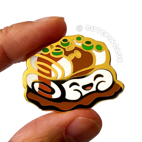 Rice Noodle Roll Dim Sum Hard Enamel Pin