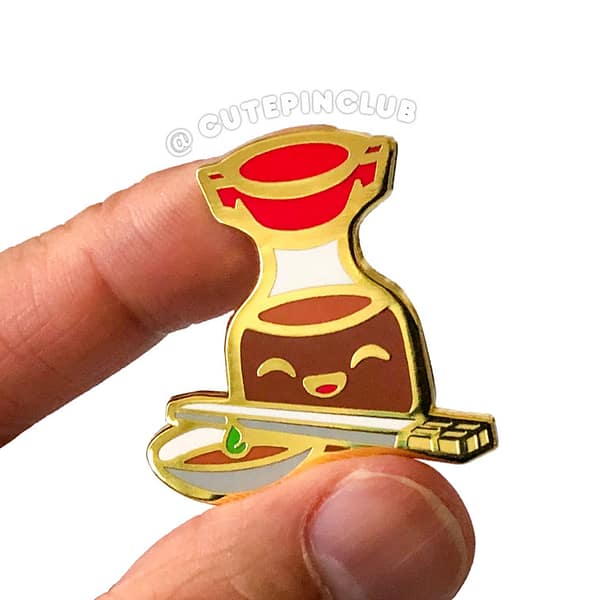 Soy Sauce Dim Sum Hard Enamel Pin