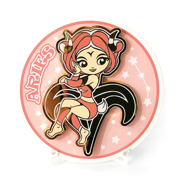 Aries AstroGal Hard Enamel Pin Horoscope Astrology From CutePinClub