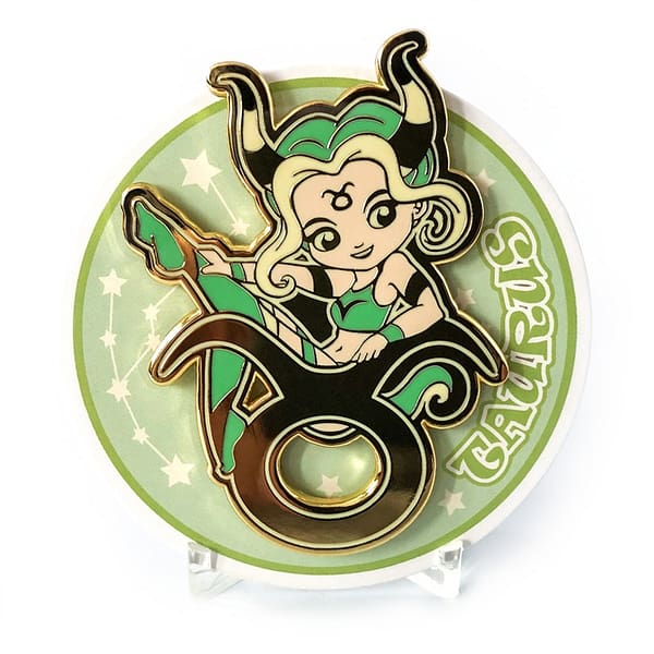 Taurus AstroGal Hard Enamel Pin Horoscope Astrology From CutePinClub