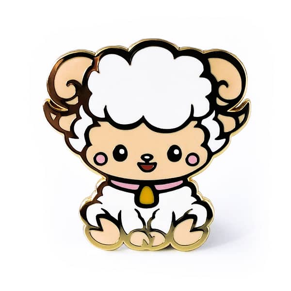 Chinese Zodiac Baby Sheep Hard Enamel Pin From CutePinClub