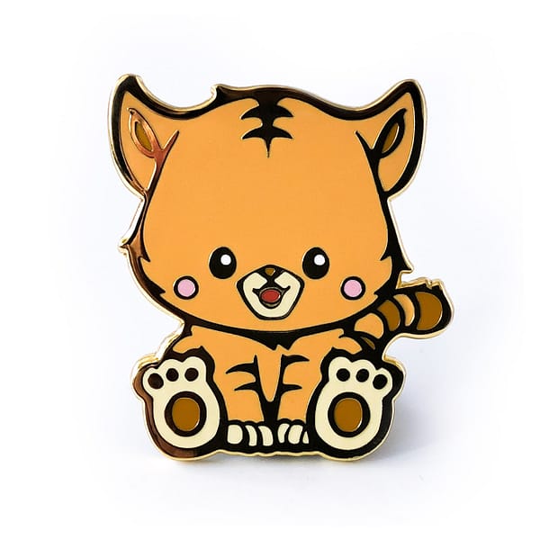 Chinese Zodiac Baby Tiger Hard Enamel Pin From CutePinClub