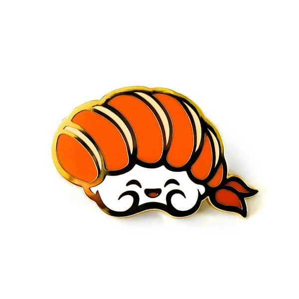 Yummy Sushi Ebi Hard Enamel Pin From CutePinClub