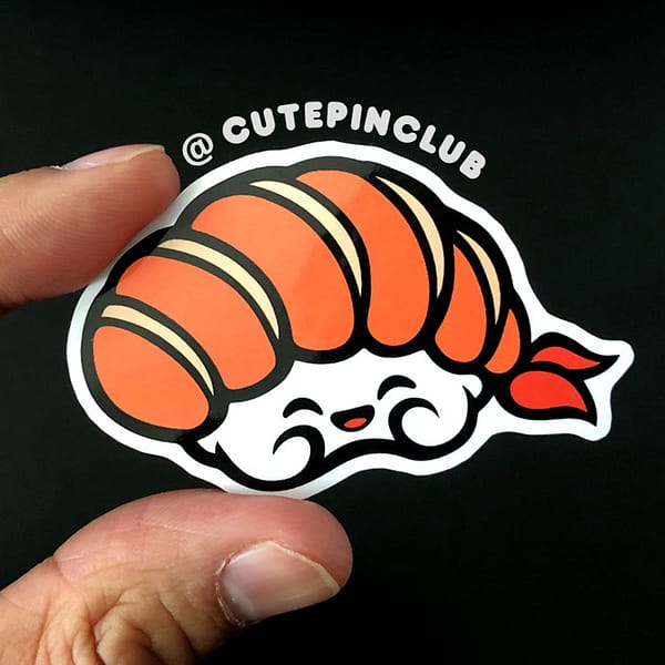 Yummy Sushi Ebi Vinyl Stickers