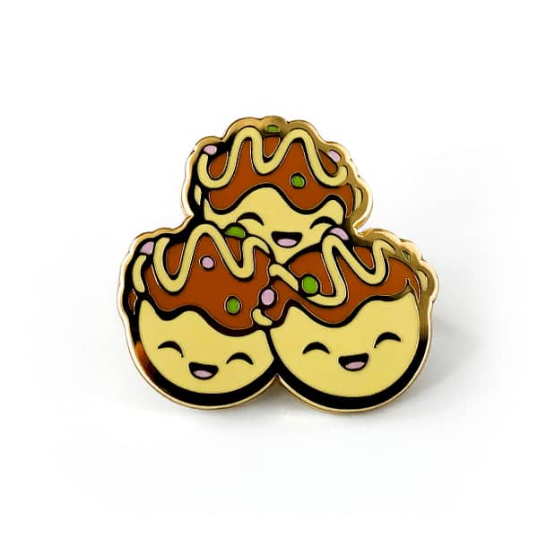 Yummy Sushi Takoyaki Hard Enamel Pin From CutePinClub