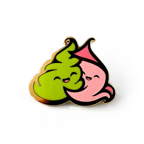 Yummy Sushi Wasabi and Ginger Hard Enamel Pin From CutePinClub