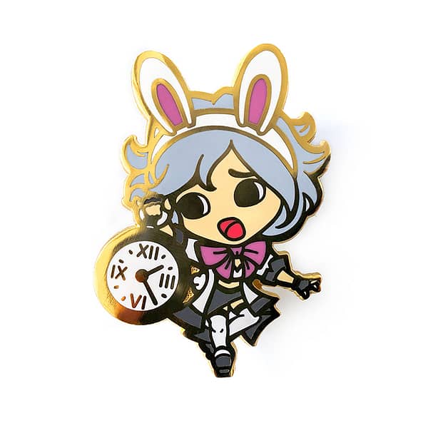 White Rabbit Hard Enamel Pin from Alice in Wonderland