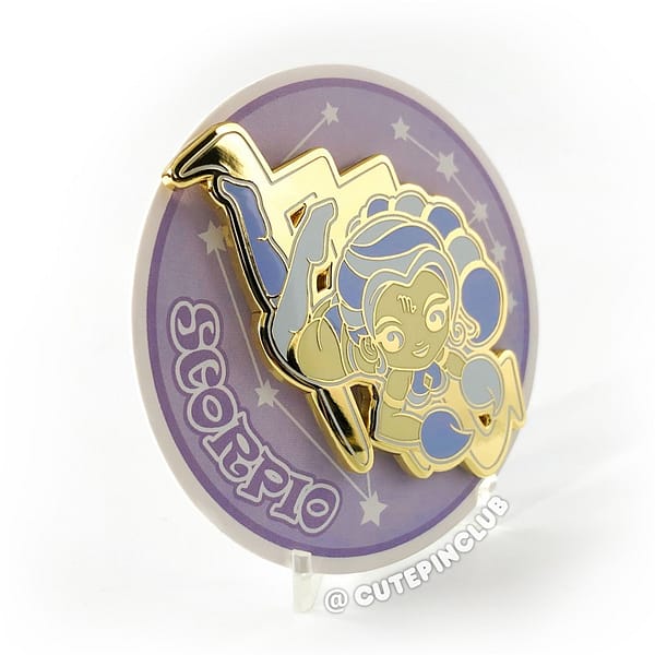 Scorpio AstroGal Hard Enamel Pin Horoscope Astrology From CutePinClub
