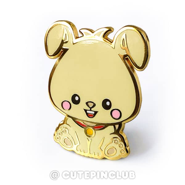Chinese Zodiac Baby Dog Hard Enamel Pin From CutePinClub