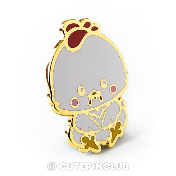 Chinese Zodiac Baby Rooster Hard Enamel Pin From CutePinClub
