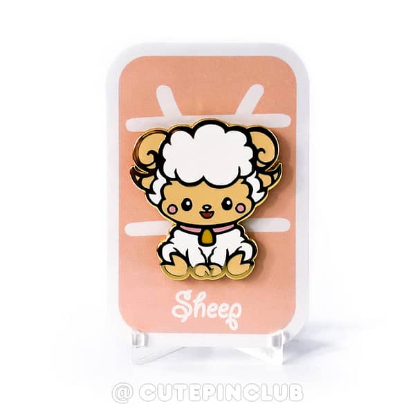 Chinese Zodiac Baby Sheep Hard Enamel Pin From CutePinClub