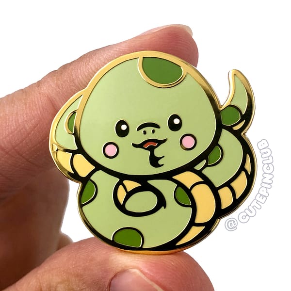 Chinese Zodiac Baby Snake Hard Enamel Pin From CutePinClub