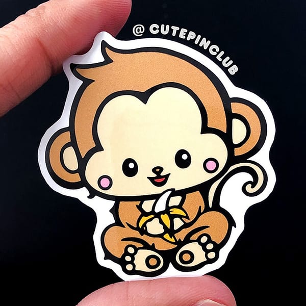Chinese Zodiac Baby Vinyl Sticker Monkey