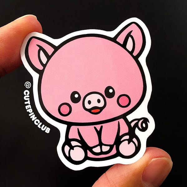 Chinese Zodiac Baby Vinyl Sticker Pig