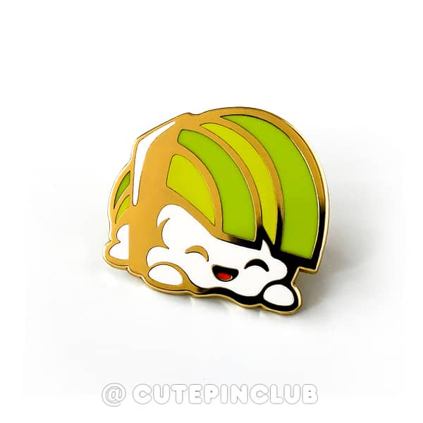 Yummy Sushi Avocado Hard Enamel Pin From CutePinClub