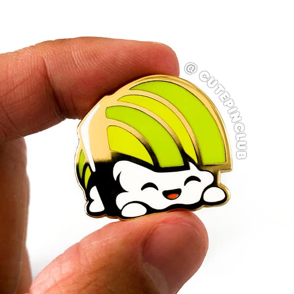 Yummy Sushi Avocado Hard Enamel Pin From CutePinClub