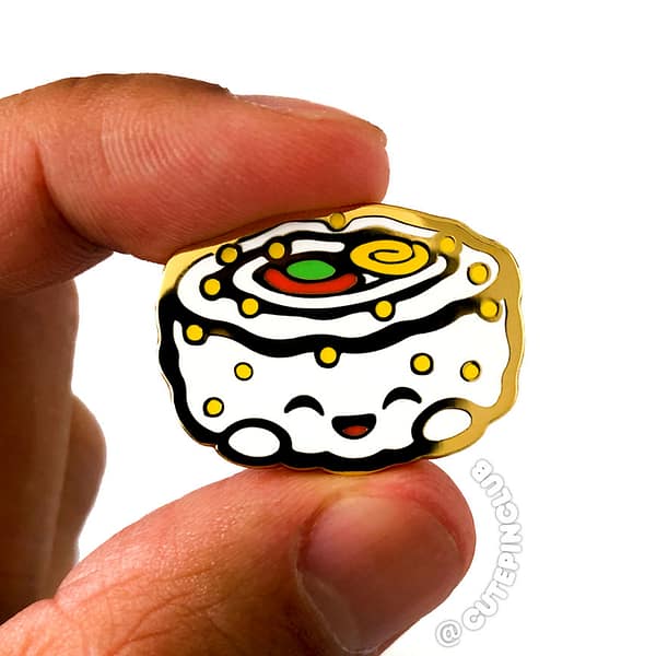 Yummy Sushi California Roll Hard Enamel Pin From CutePinClub