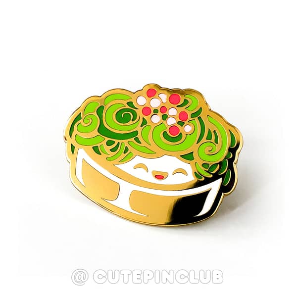 Yummy Sushi Chuka Wakame Hard Enamel Pin From CutePinClub