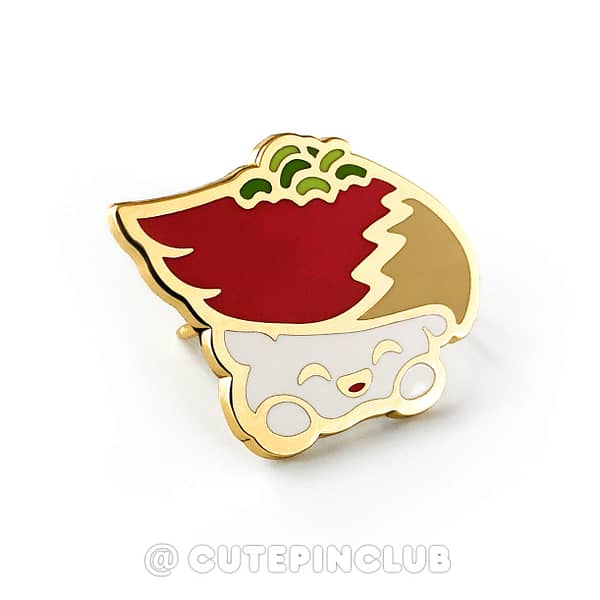 Yummy Sushi Hokkigai Hard Enamel Pin From CutePinClub