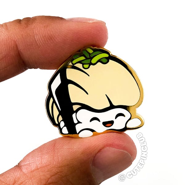 Yummy Sushi Ika Hard Enamel Pin From CutePinClub