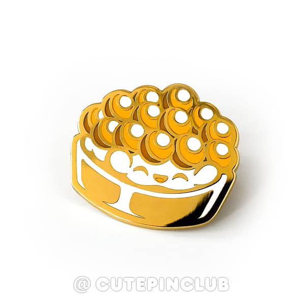 Yummy Sushi Ikura Hard Enamel Pin From CutePinClub